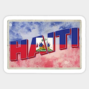 Haiti Vintage style retro souvenir Sticker